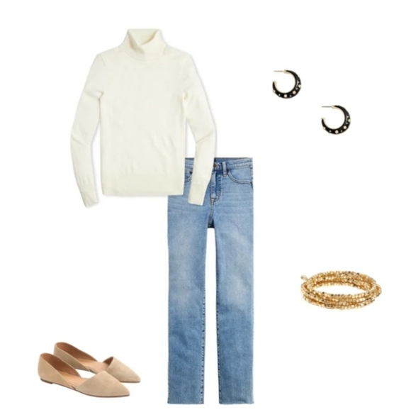 J. Crew Machine Washable Merino Wool Blend Turtleneck Sweater Preppy Cozy Comfy - Picture 5 of 9